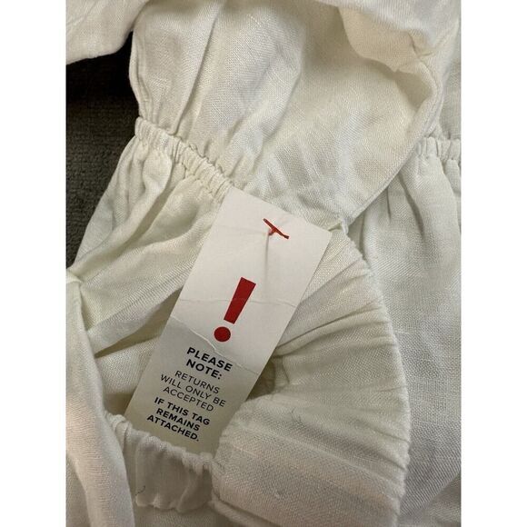 NWT Bardot The Mini Shirt Dress In Ivory LARGE - Picture 12 of 15